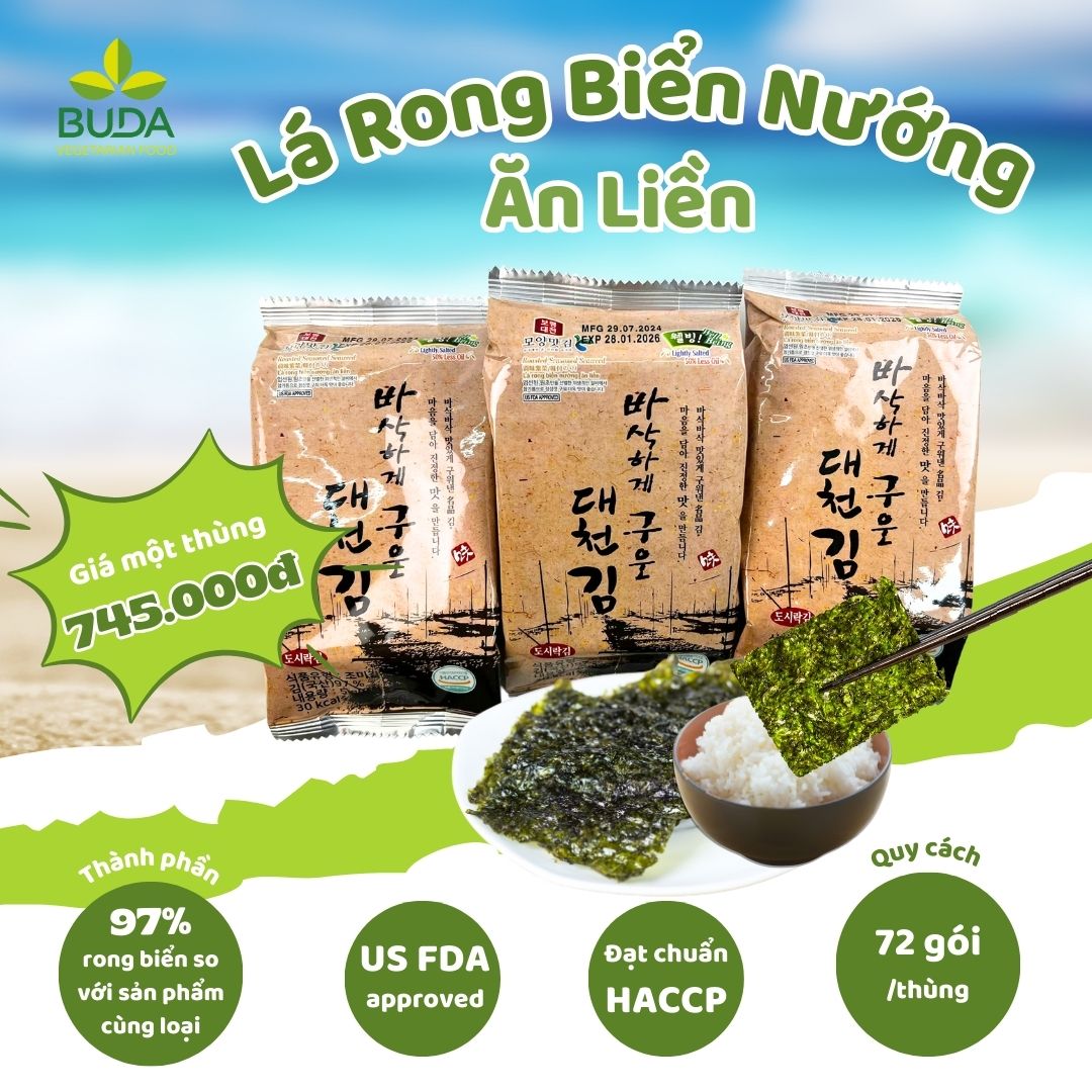 Lá rong biển nướng ăn liền