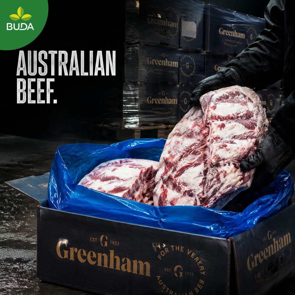 Sườn bò ÚC (phần ức) hiệu GREENHAM (M205) - 64k/kg (Bán theo thùng)