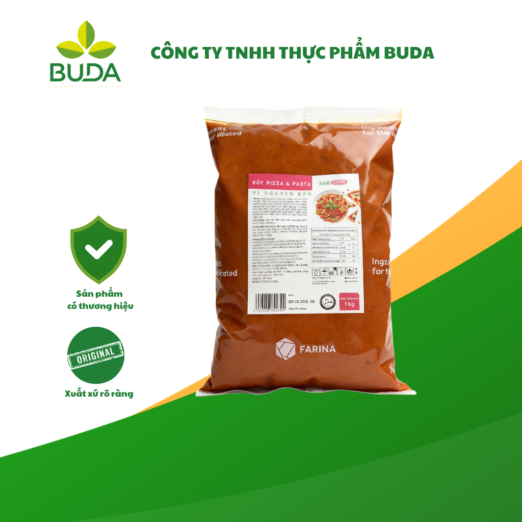 Sốt pizza & pasta - vị nguyên bản 1kg/túi - hiệu Faricook
