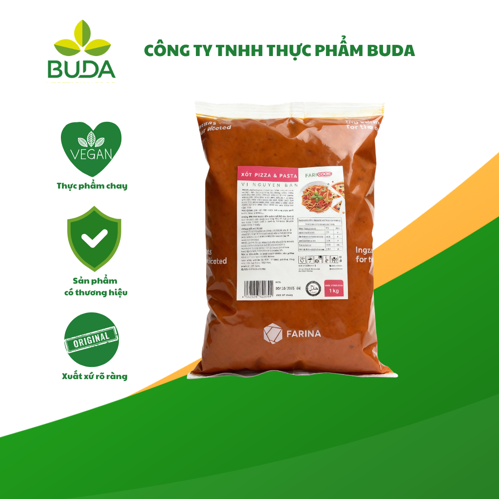 Sốt pizza & pasta - vị nguyên bản 1kg/túi - hiệu Faricook