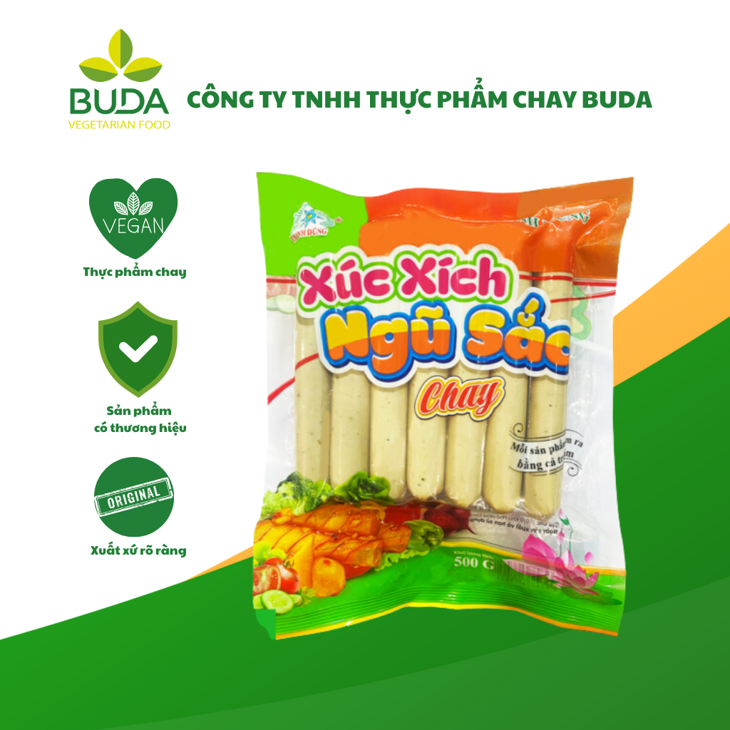 Xúc xích ngũ sắc chay 500g